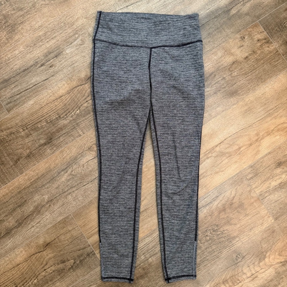 Prana Space Dye Knit Leggings Gray Blue High Rise Yoga Tights Womens S Gorpcore - Picture 1 of 9